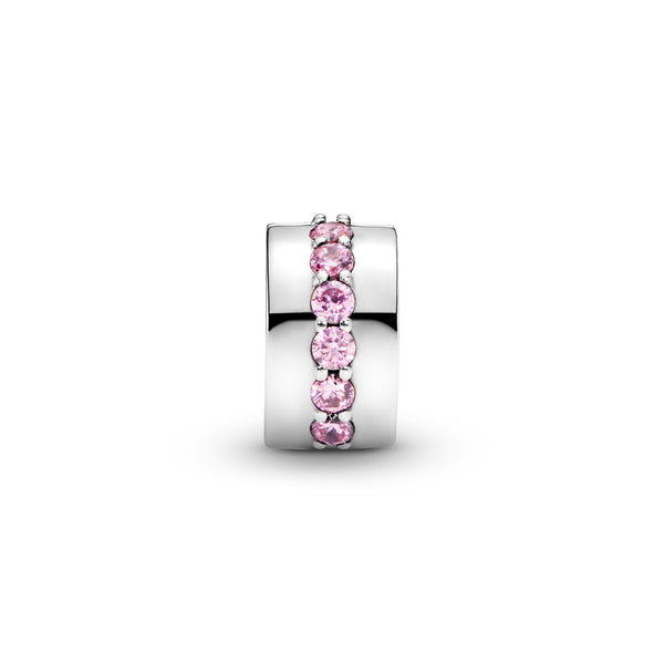Pink Sparkling Row Clip Charm