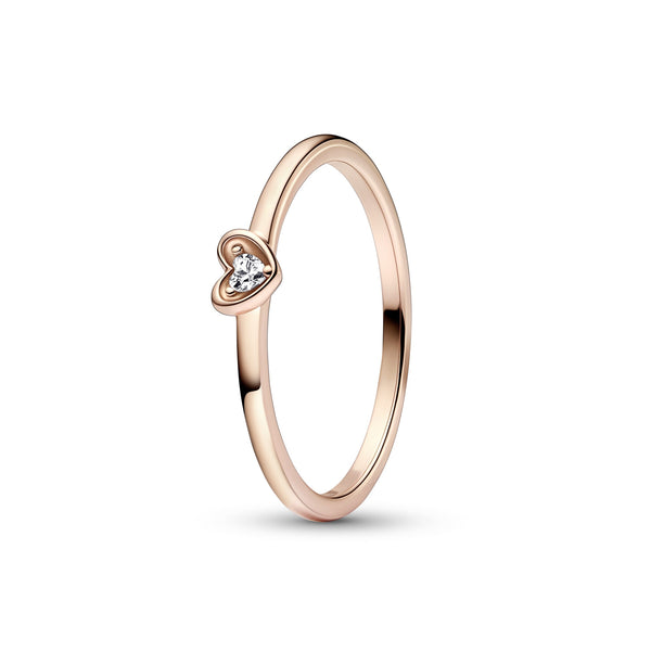 Heart 14K Rose Gold-Plated Ring
