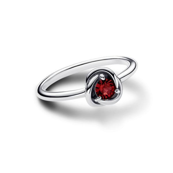 July True Red Eternity Circle Ring
