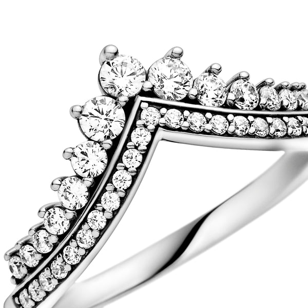 Tiara Wishbone Silver Ring