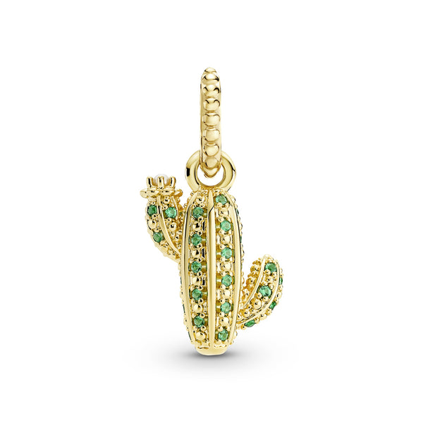 Cactus 14K Gold-Plated Pendant