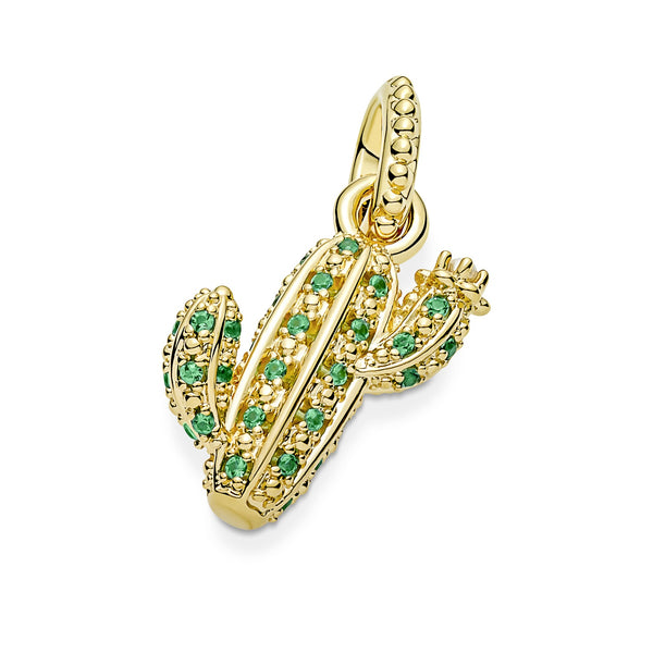 Cactus 14K Gold-Plated Pendant