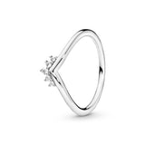 Tiara Wishbone Sterling Silver Ring