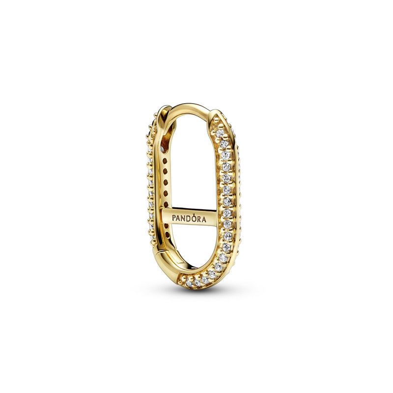 14K Gold-Plated Hoop Link Earring