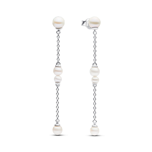 Treated Freshwater Cultured Pearl Drop Earrings