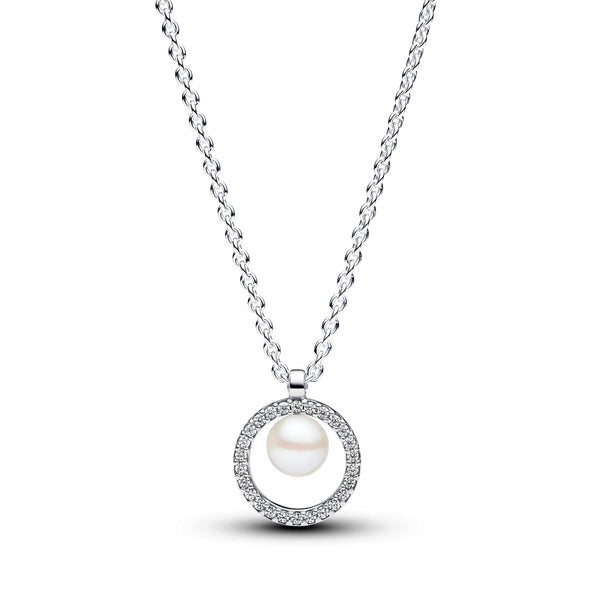 Treated Freshwater Cultured Pearl & Pavé Collier Necklace