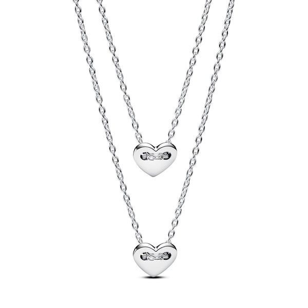 Everlasting Love Heart Shape Pendant Detachable Short Necklace