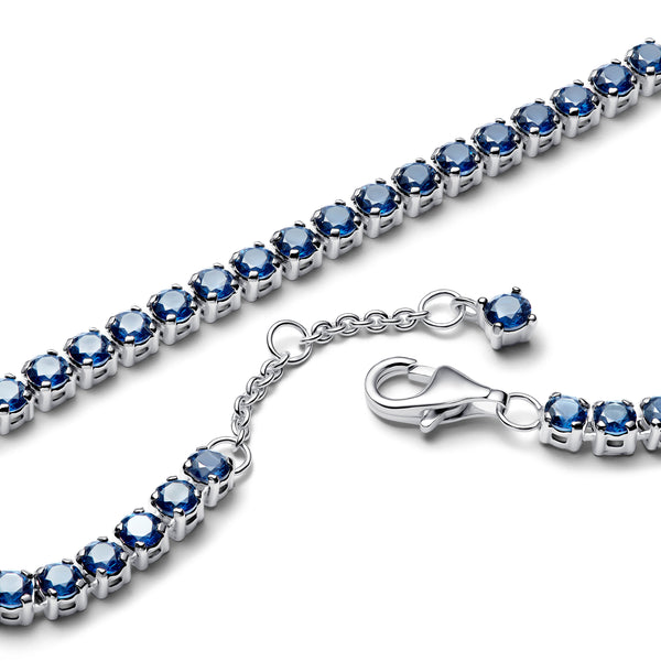 Sparkling Blue Tennis Bracelet