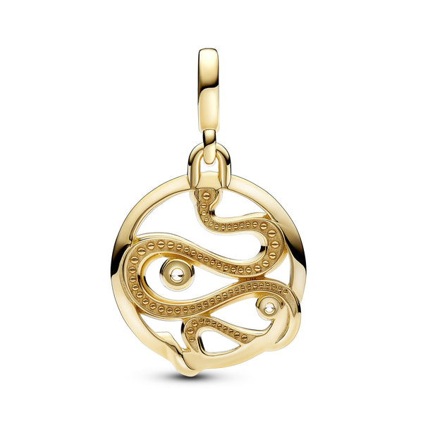 Snake 14K Gold-Plated Medallion