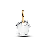 Two-Tone Metal Granny Cottage Pendant