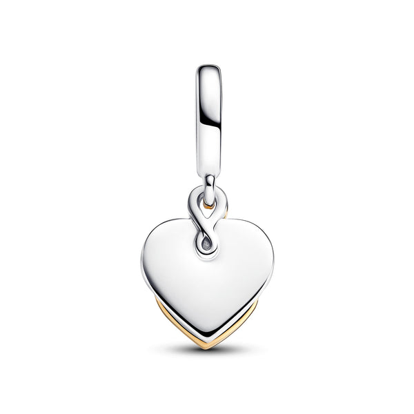 In Celebration of Mother's Love Laboratory Artificial Diamond Double Plaque Pendant