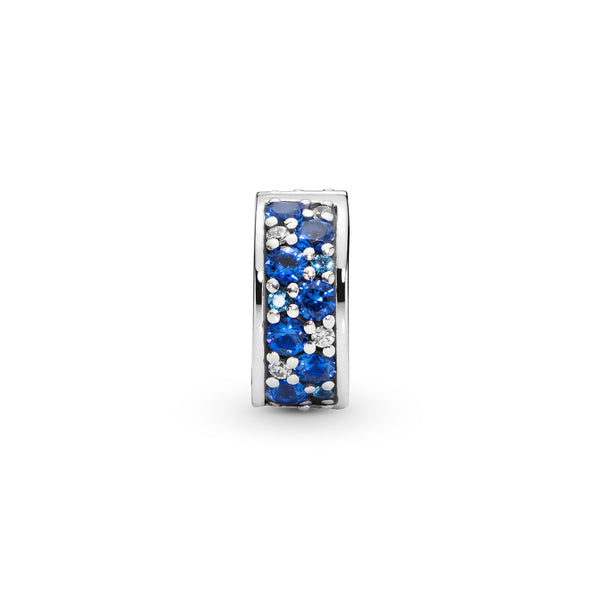 Blue Pavé Clip Charm