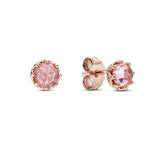 Crown Pandora Rose Stud Earrings