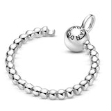 Small Beaded Sterling Silver Pandora O Pendant