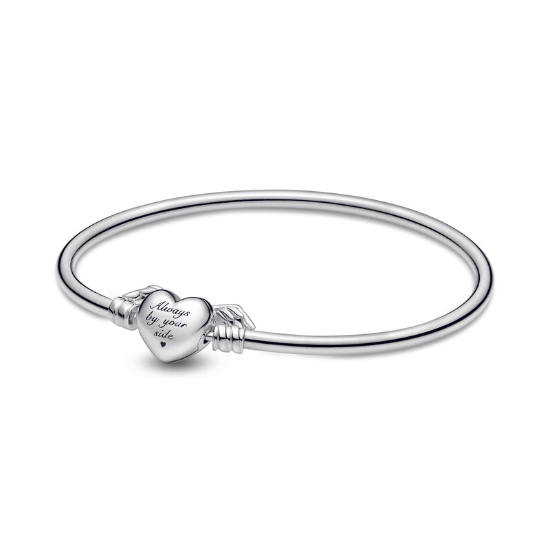 Bangle with Heart and Wings Clasp