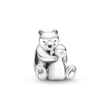 Mama Bear Hugging Baby Bear Charm