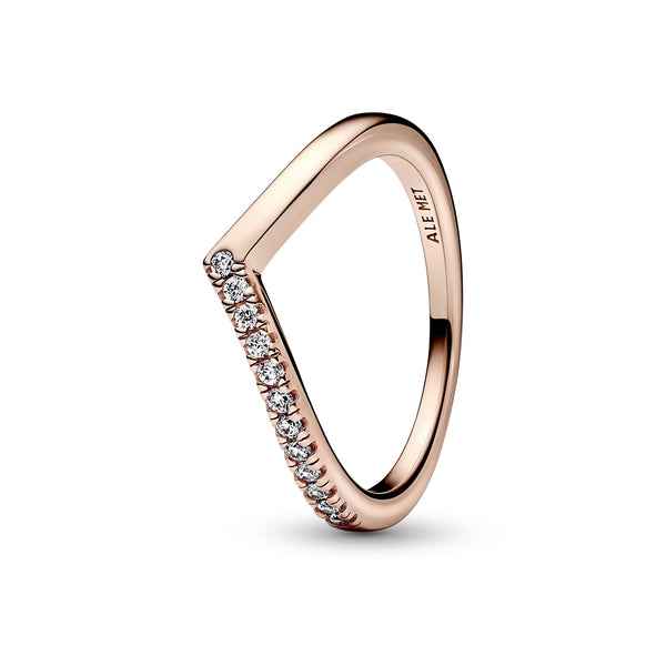Wishbone Rose Gold-Plated Ring