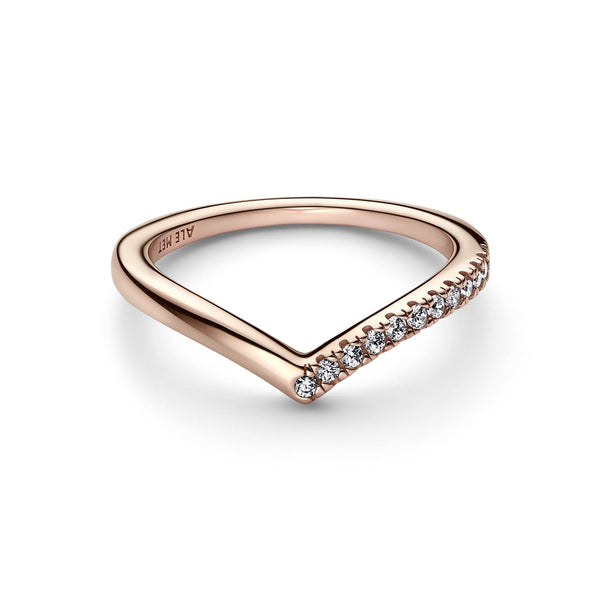 Wishbone Rose Gold-Plated Ring