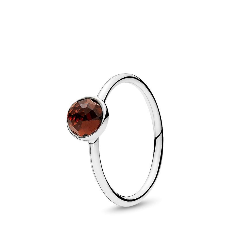 January Birthstone Silver Ring