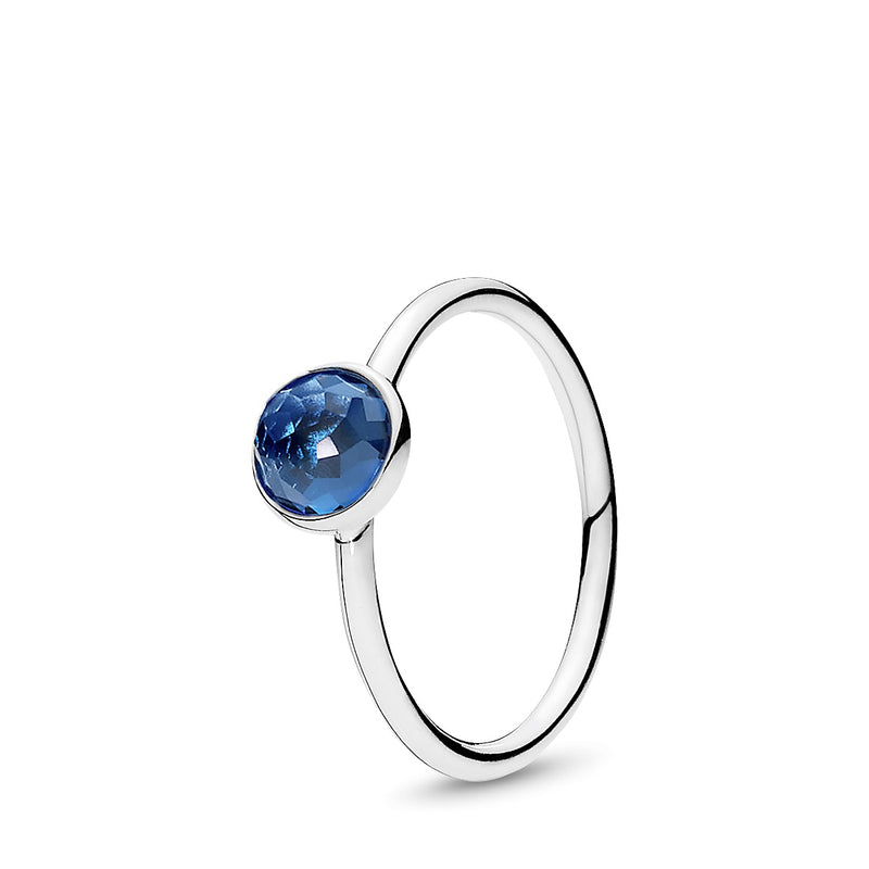 December Birthstone Silver Ring