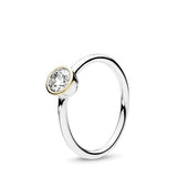 Silver Ring With 14K