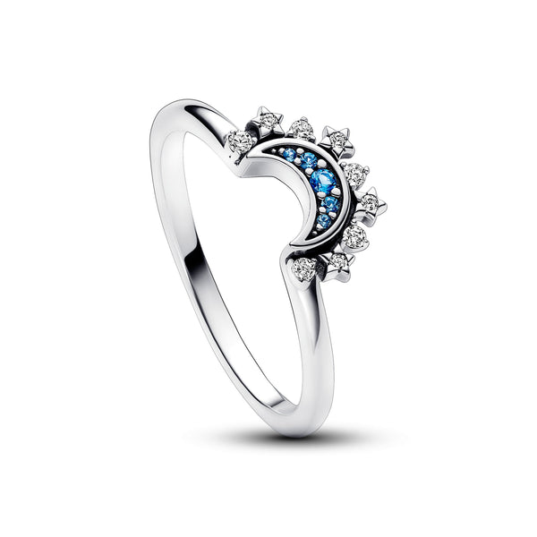 Celestial Moon Sterling Silver Ring