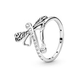 Dragonfly Silver Ring