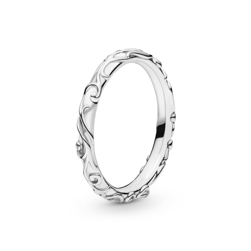 Regal Pattern Silver Ring