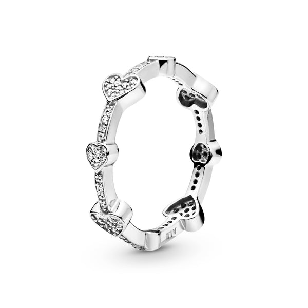 Hearts Silver Ring