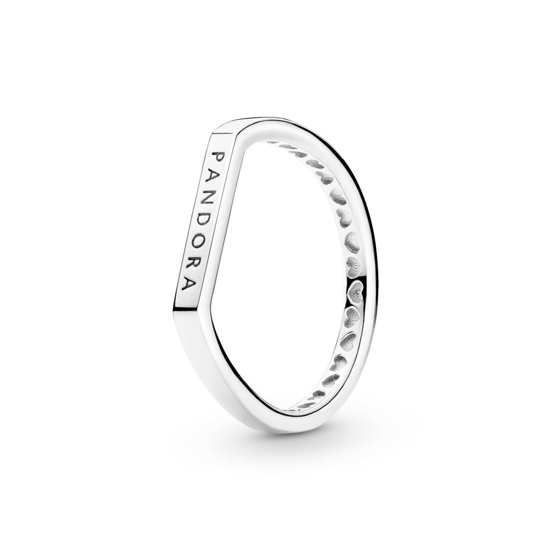 Pandora Logo Thin Bar Ring