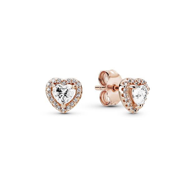 Heart Pandora Rose Earrings