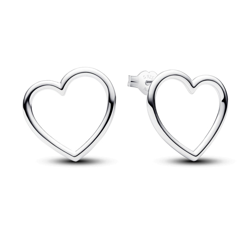 Front-facing Heart Stud Earrings