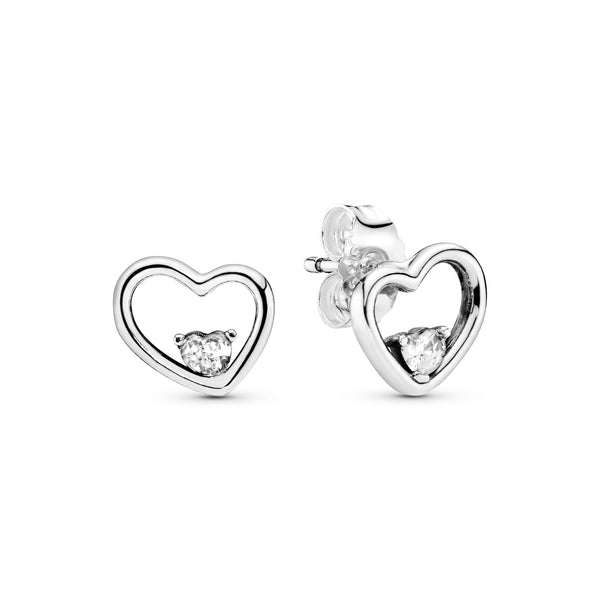 Asymmetrical Heart Stud Earrings