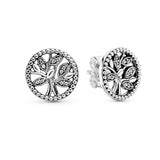 Family Tree Silver Stud Earrings