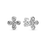 Flower Silver Stud Earrings