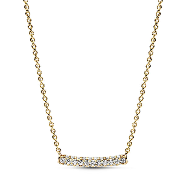 Pandora timeless Pavé Bar Fly-Row Bar Necklace Collier