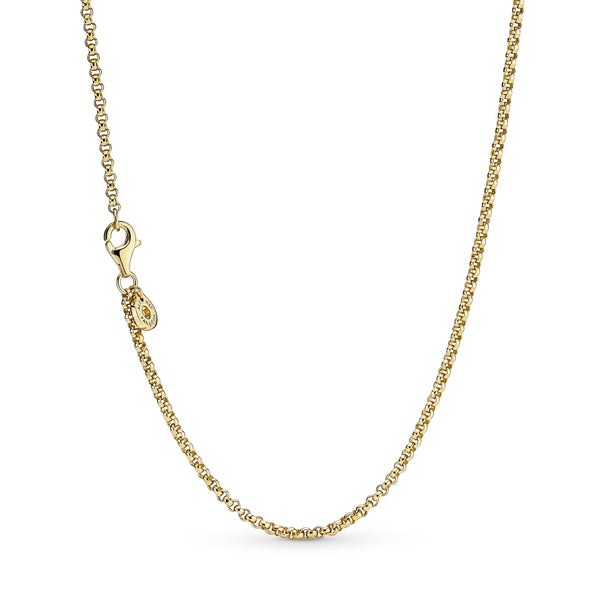 14K Gold-Plated Rolo Necklace