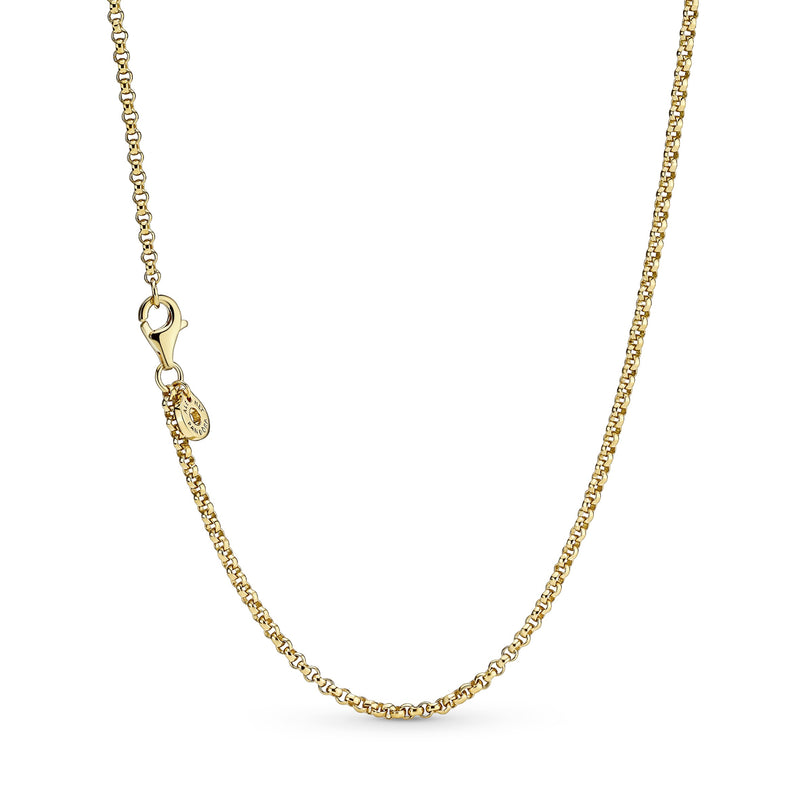 14K Gold-Plated Rolo Necklace