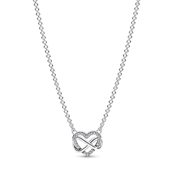 Sparkling Infinity Heart Collier Necklace