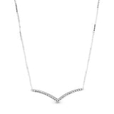 Wishbone Silver Necklace