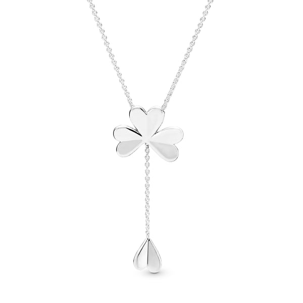 Clover Silver Y-Necklace