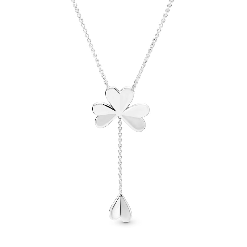 Clover Silver Y-Necklace