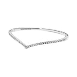 Wishbone Silver Bangle