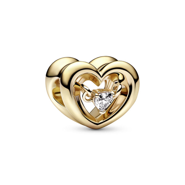 Open Heart 14K Gold-Plated Charm