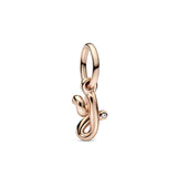 Letter Y 14K Rose Gold-Plated Dangle