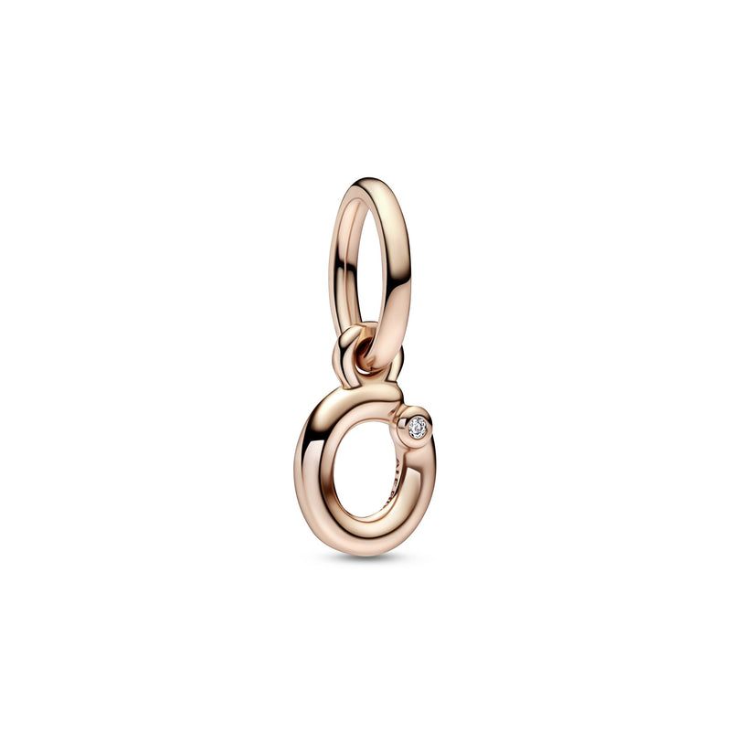 Letter O 14K Rose Gold-Plated Dangle