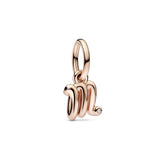 Letter M 14K Rose Gold-Plated Dangle