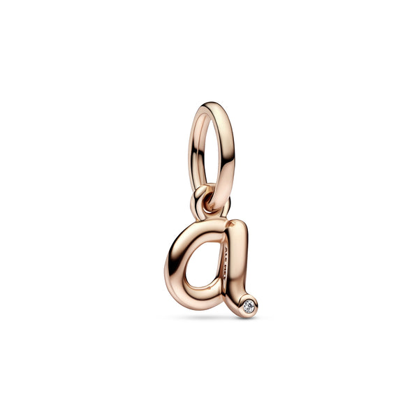 Letter A 14K Rose Gold-Plated Dangle