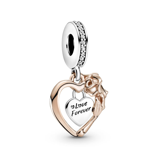 Heart Sterling Silver And Pandora Rose