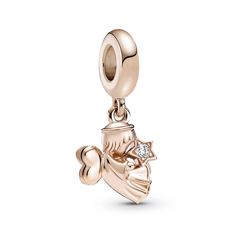 Angel 14K Rose Gold-Plated Dangle